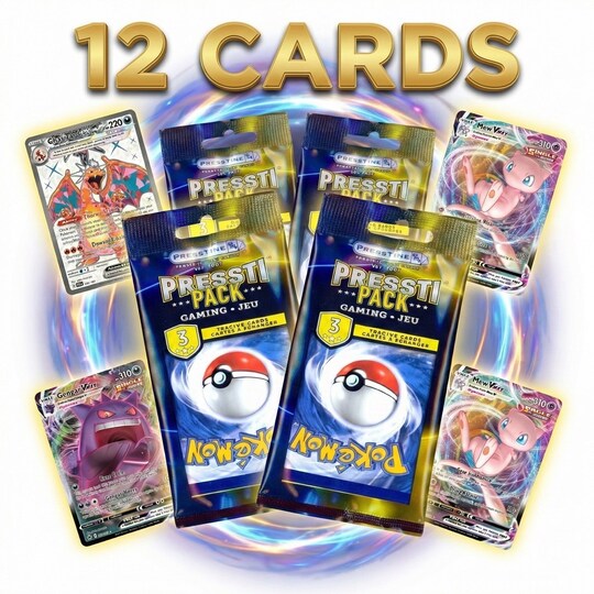 4-Pack Presstine Pokemon Presstipack 3-Card Packs - 12 Cards Total, Color: Black, Size: Standard | Michaels 4-Pack Presstine Pokemon Presstipack 3-Card Packs - 12 Cards Total, Color: Black, Size: Standard | Michaels
